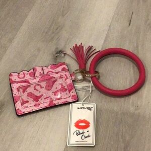 Blush Crush NWT card Wallet with Tassel/ Keychain.